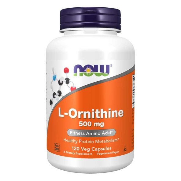 L-Ornitín 500 mg - NOW Foods, 120cps