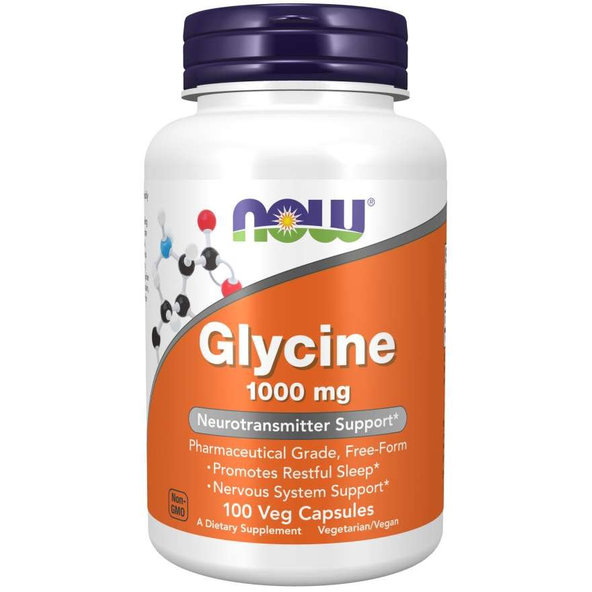 Glycín 1000 mg - NOW Foods, 100cps