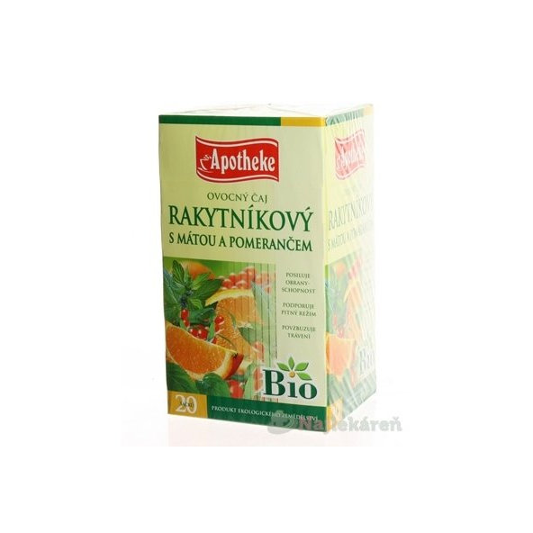 APOTHEKE BIO SELECTION RAKYT. ČAJ S MÄTOU A POMARANČOM, 20x1,5g