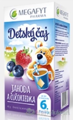 E-shop MEGAFYT Detský čaj JAHODA A ČUČORIEDKA ovocný čaj, 20x2 g