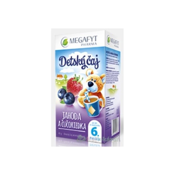 MEGAFYT Detský čaj JAHODA A ČUČORIEDKA ovocný čaj, 20x2 g
