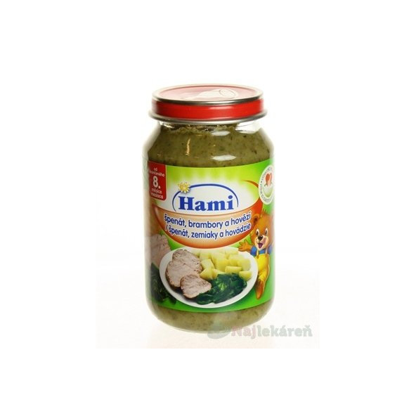 Hami príkrm Špenát s hovädzím a zemiakmi