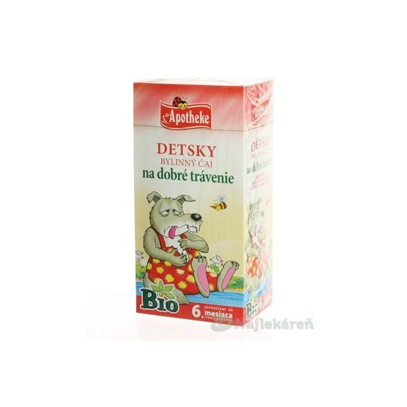 APOTHEKE BIO DETSKÝ BYLINNÝ ČAJ NA DOBRÉ TRÁVENIE 20x1,5 g