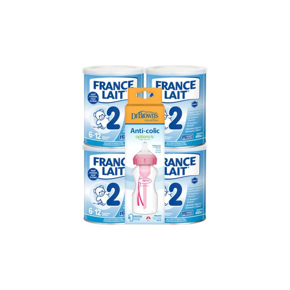France Lait 2 4x400g+ Dr.BrownsOpt.+WN 270ml Ružov