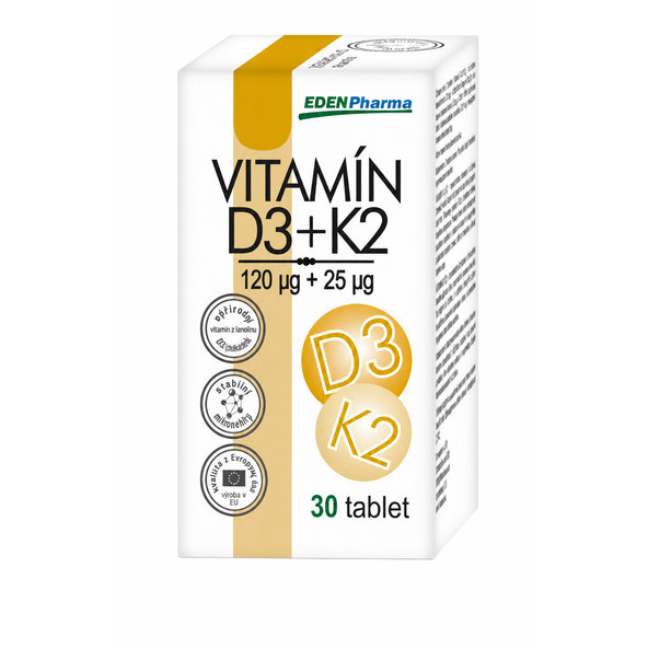 EDENPharma VITAMÍN D3 + K2 30 tabliet