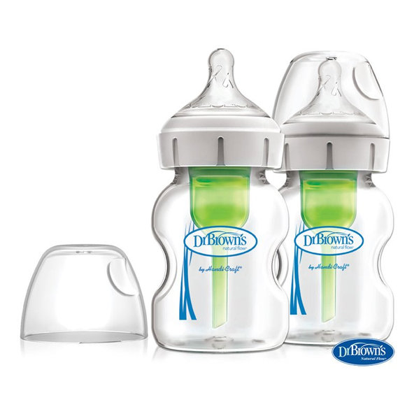 DR.BROWN'S Fľaša antikolik Options+ široké hrdlo 2x150 ml sklo