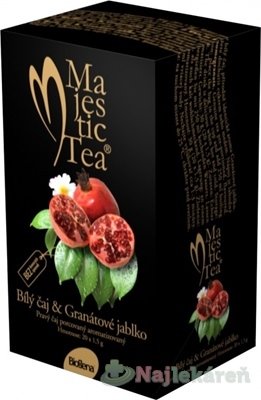 E-shop Biogena Majestic Tea Biely čaj & Granátové jablko 20x1,5 g
