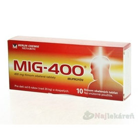 MIG-400 na bolesť a horúčku 10 tbl