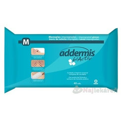 Addermis biActiv vlhčené rukavice jednorazové M 40 ks