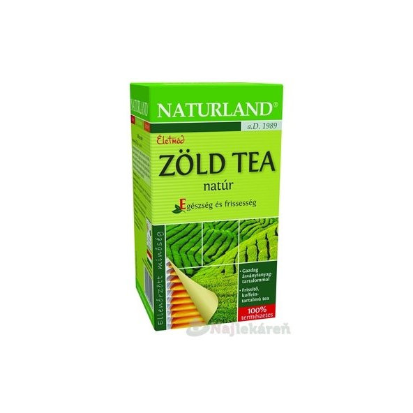NATURLAND ZELENÝ ČAJ, 20x1,5 g