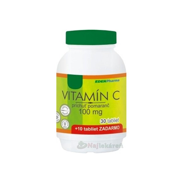 EDENPharma VITAMÍN C 100 mg príchuť pomaranč