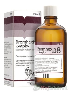 E-shop BROMHEXIN 8-KVAPKY KM na ochorenia priedušiek a pľúc 100 ml