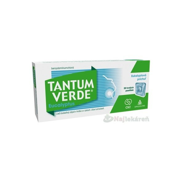 TANTUM VERDE Eucalyptus na bolesť hrdla 20 pastiliek