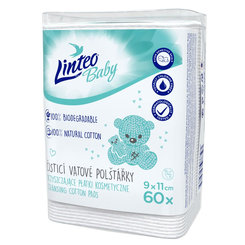 LINTEO BABY Vankúšiky detské čistiace vatové 60 ks