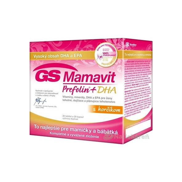 GS Mamavit Prefolin + DHA výživový doplnok 60ks