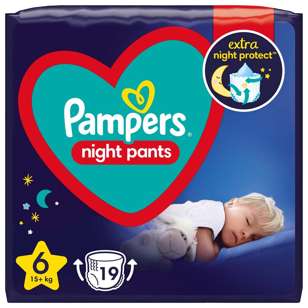 E-shop PAMPERS Night Pants Veľkosť 6, 19 ks, 15 kg+