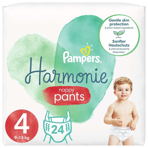 PAMPERS Harmonie Plienkové nohavičky Veľkosť 4, 24 ks, 9-15  kg