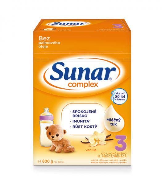 E-shop SUNAR Complex 3 vanilka batoľacie mlieko (+ mnostvo X600 g)