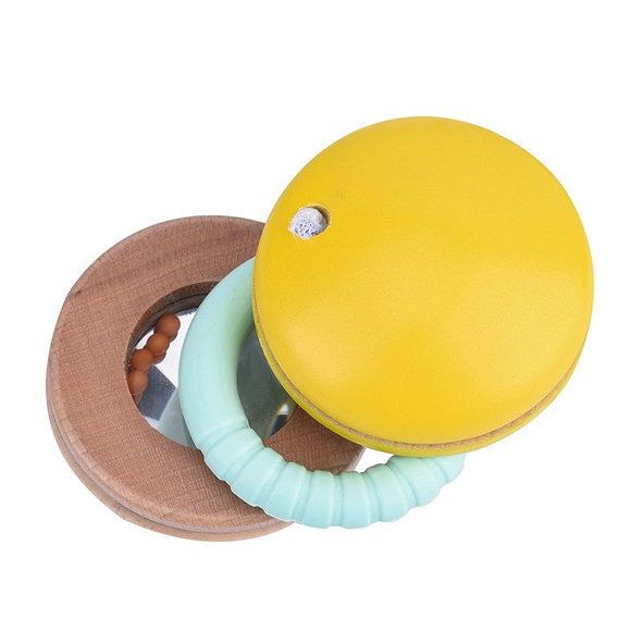 TEDDIES Hrkálka makrónky drevo / plast 6m +