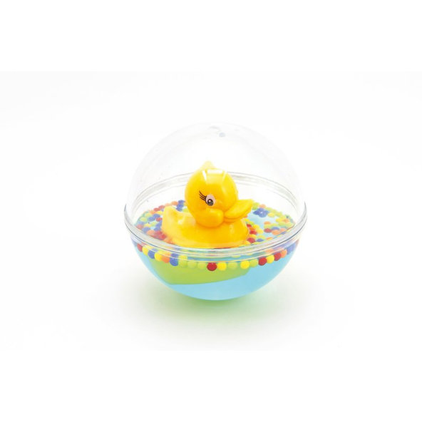 TEDDIES Kačička plávajúce v guli plast 12 cm s vodou 12m +