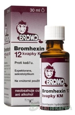 E-shop BROMHEXIN 12 KVAPKY KM na ochorenia pľúc a priedušiek 30ml