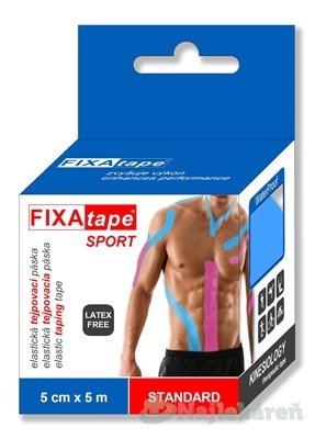 E-shop FIXAtape tejpovacia páska SPORT kinesiologická, elastická, modrá 5cmx5m 1ks
