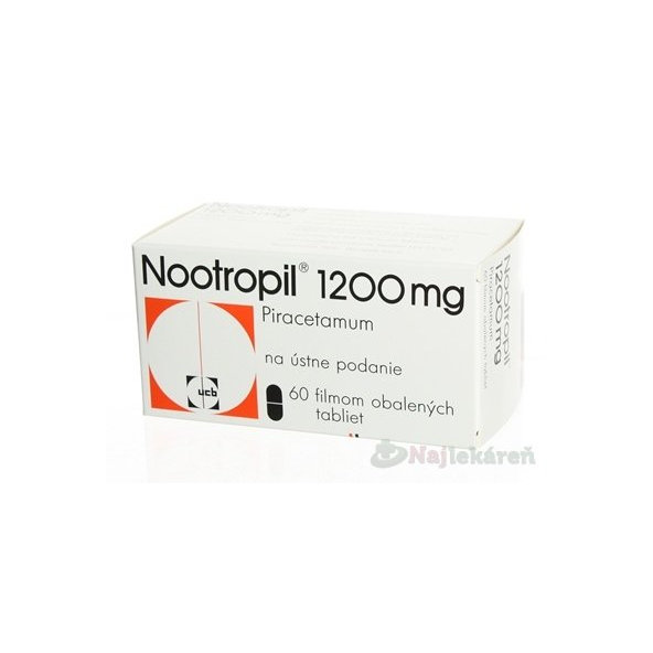 NOOTROPIL 1200 mg na funkciu mozgových buniek, 60 ks