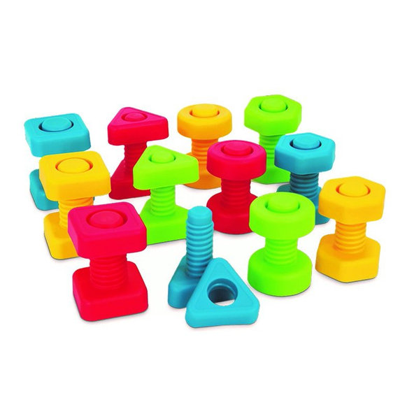 TEDDIES Skrutky a matice pre najmenších 24ks 24m +