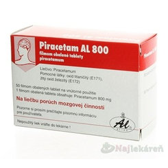 PIRACETAM AL 800 na funkčné problémy mozgu, 50ks