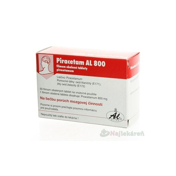 PIRACETAM AL 800 na funkčné problémy mozgu, 50ks