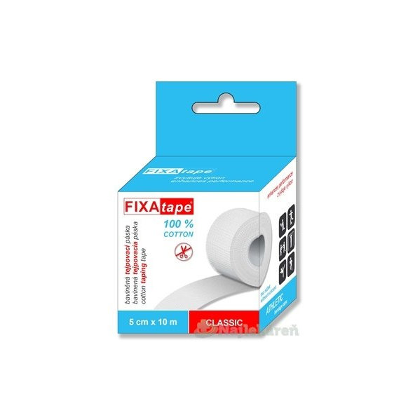 FIXAtape tejpovacia páska CLASSIC ATHLETIC, bavlnená 5cmx10m, 1ks