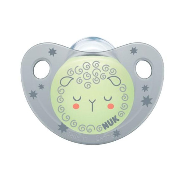NUK Cumlík Deň & Noc, silikón, V2 (6-18m.) - ovečka