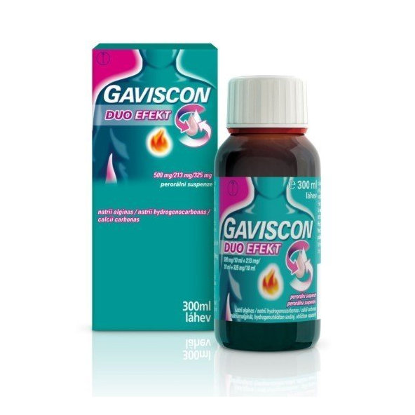 GAVISCON DUO EFEKT Perorálna suspenzia 1x300 ml