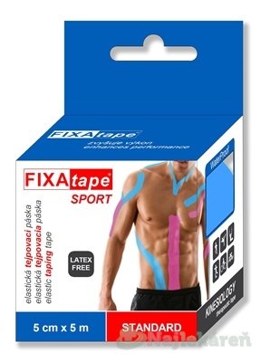 E-shop FIXAtape tejpovacia páska SPORT kinesiologická, elastická, ružová 5cmx5m, 1ks