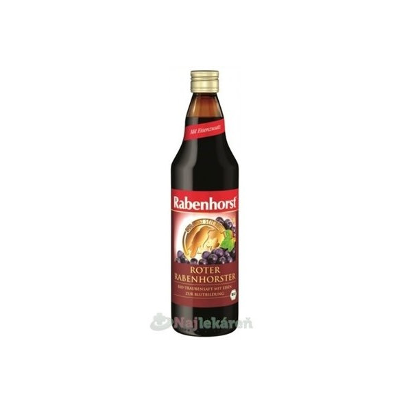 Rabenhorst Červené hrozno šťava, 750ml