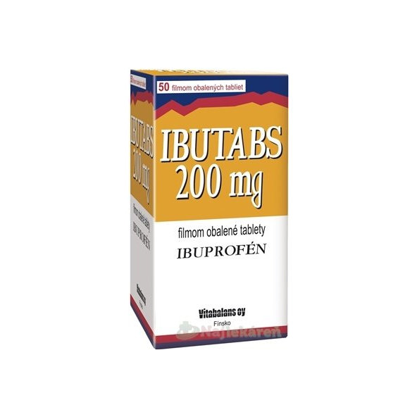 Ibutabs 200 mg na bolesť a horúčku 50 tabliet