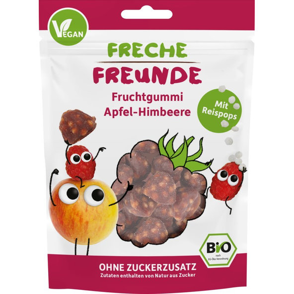 FRECHE FREUNDE BIO Želé ovocné Jablko, malina, ryžové guľky 12m+, 30g