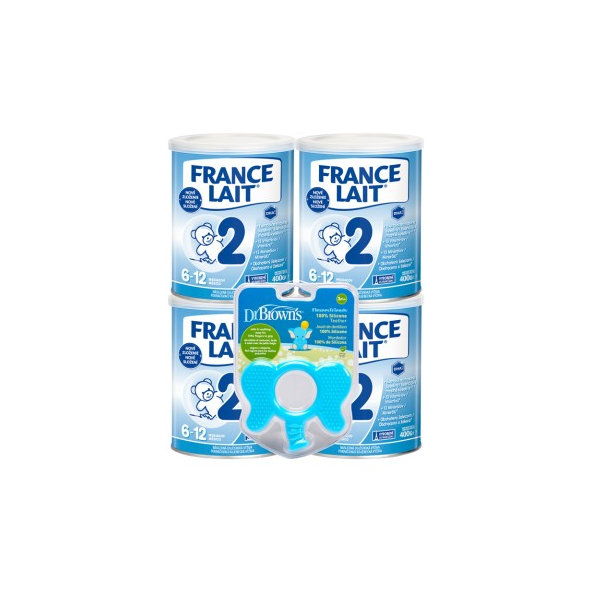 France Lait 2 4x400g + Dr.BrownsHryz.Slon 3m+