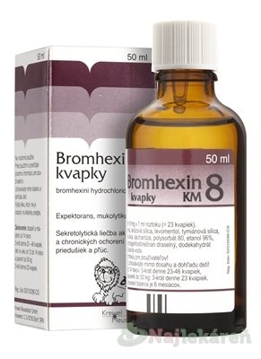 E-shop BROMHEXIN 8-KVAPKY KM na ochorenia priedušiek a pľúc 50 ml