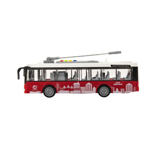 TEDDIES Autobus / trolejbus 28cm na zotrvačník