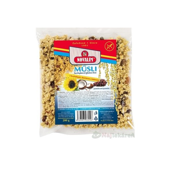 MUSLI bezlepkové granulované s hrozienkami 200g