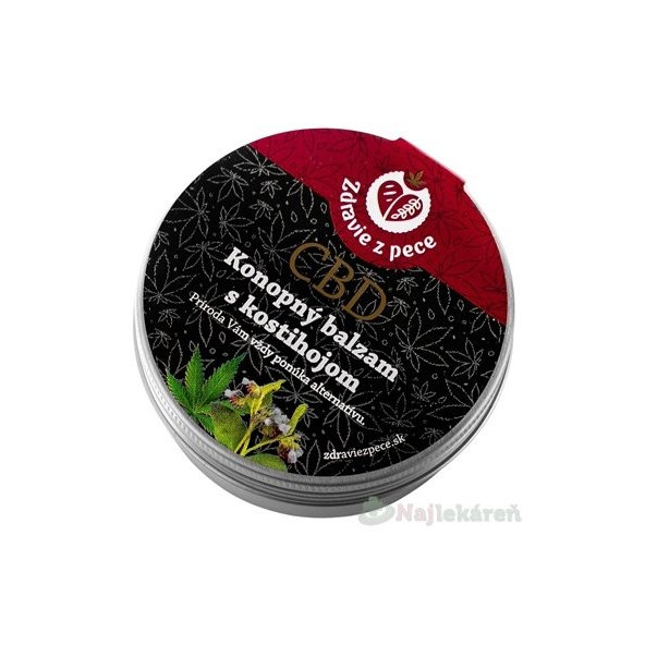 Zdravie z pece CBD Konopný balzam s kostihojom ručne vyrábaný 1x80 ml
