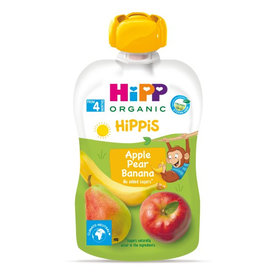 HiPP Príkrm ovocnýis BIO 100% ovocia jablko, hruška, banán 100g
