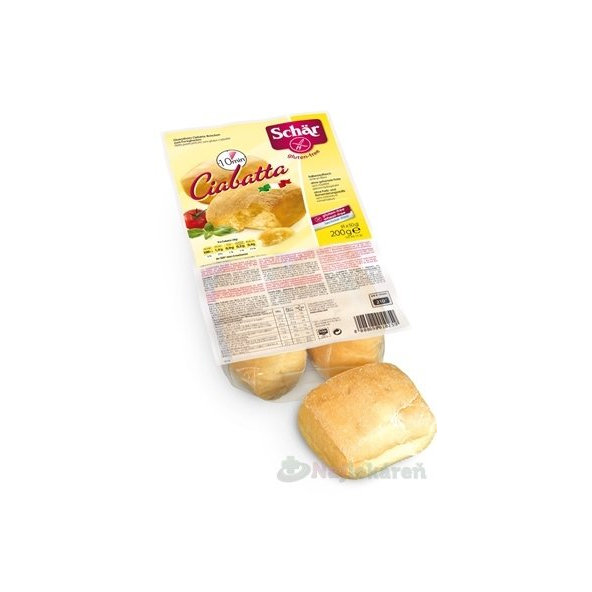 Schär CIABATTA, Bezgluténové, predpečené žemle, 200g
