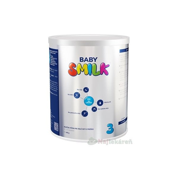 BABYSMILK 3 (12-24 m), 1x400 g, mliečna výživa pre malé deti v prášku