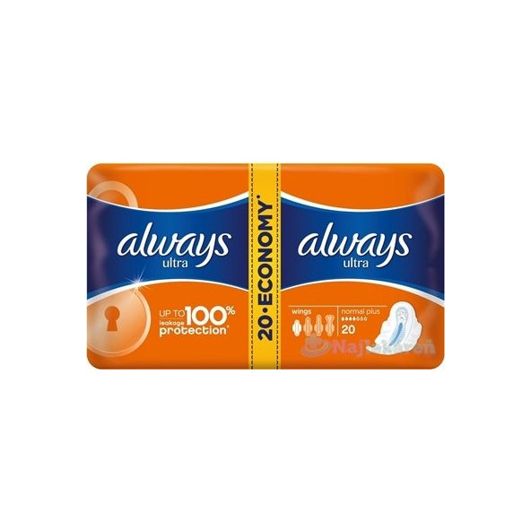 ALWAYS ULTRA NORMAL PLUS-DVOJBALENIE hygienické vložky 20 ks