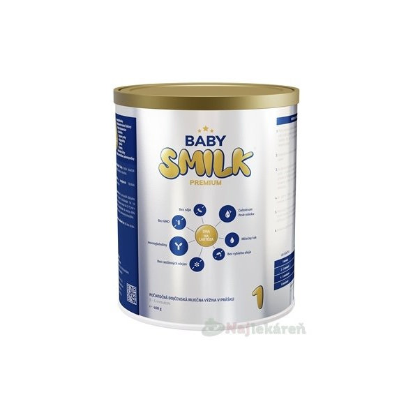 BABYSMILK PREMIUM 1 s Colostrom (0-6 m), 400g, počiatočná dojčenská mliečna výživa v prášku