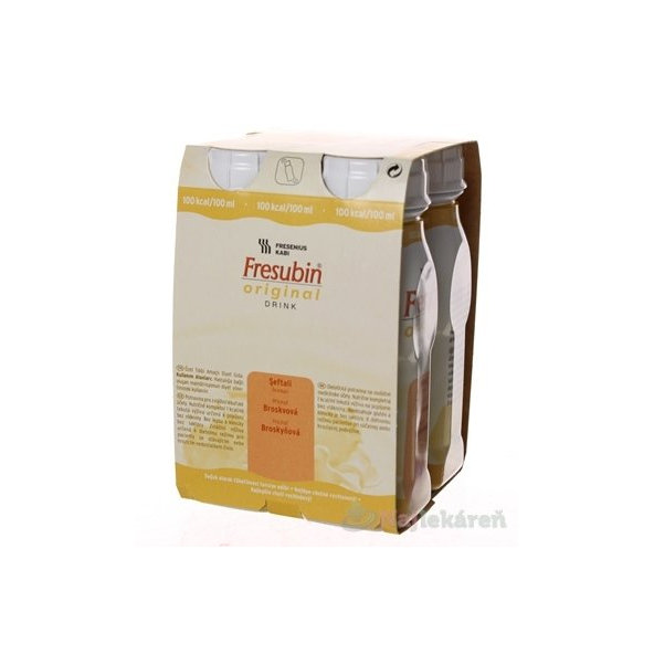 Fresubin Original DRINK broskyňová príchuť 4x200ml