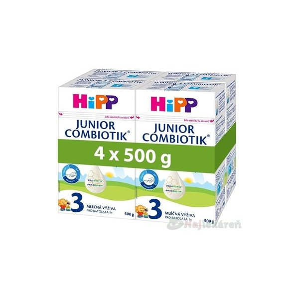 HiPP 3 JUNIOR COMBIOTIK mliečna výživa pre batoľatá (od 1 roka ) 4x500 g
