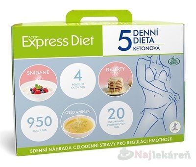 E-shop EXPRESS DIET 5 dňová diéta Proteínová 950 kcal/deň instantné jedlá, vrecúška 20ks
